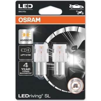 Автолампы OSRAM LED ≜PY21W LEDRIVING SL 7507DYP-02B AMBER - Желтый Автолампы OSRAM LED ≜PY21W LEDRIVING SL 7507DYP-02B AMBER - Желтый