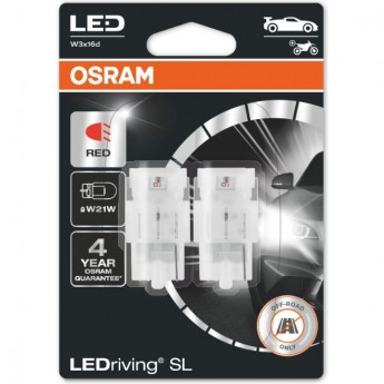 Автолампы OSRAM LED ≜W21W LEDRIVING SL 7505DRP-02B RED Красные Автолампы OSRAM LED ≜W21W LEDRIVING SL 7505DRP-02B RED Красные