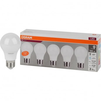 Лампа светодиодная LED OSRAM VALUE LVCLA60 7SW/865 7Вт E27 230В 2х5 RU (уп.5шт) Лампа светодиодная LED OSRAM VALUE LVCLA60 7SW/865 7Вт E27 230В 2х5 RU (уп.5шт)