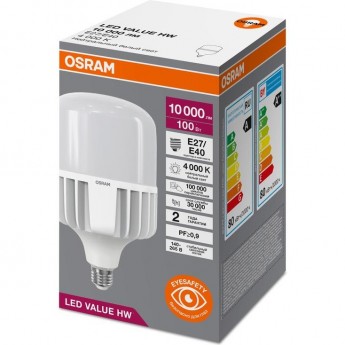Лампа светодиодная OSRAM 4099854121722 HW 100Вт T матовая 4000К нейтральный белый E27/E40 10000лм угол пучка 200градусов 140-265В PF>/=0.9 Лампа светодиодная OSRAM 4099854121722 HW 100Вт T матовая 4000К нейтральный белый E27/E40 10000лм угол пучка 200градусов 140-265В PF>/=0.9