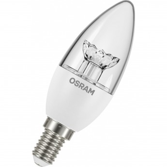 Лампа светодиодная OSRAM LED 5.4Вт Е14 LS CLB40 тепло-белый прозрачная свеча Лампа светодиодная OSRAM LED 5.4Вт Е14 LS CLB40 тепло-белый прозрачная свеча